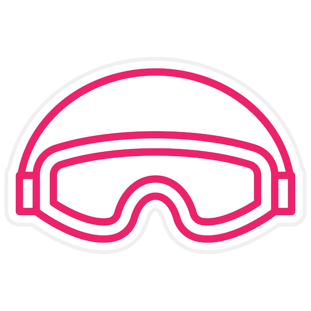 Estilo del icono de las gafas de seguridad de diseño vectorial