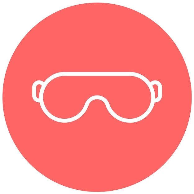 Estilo del icono de las gafas de seguridad de diseño vectorial