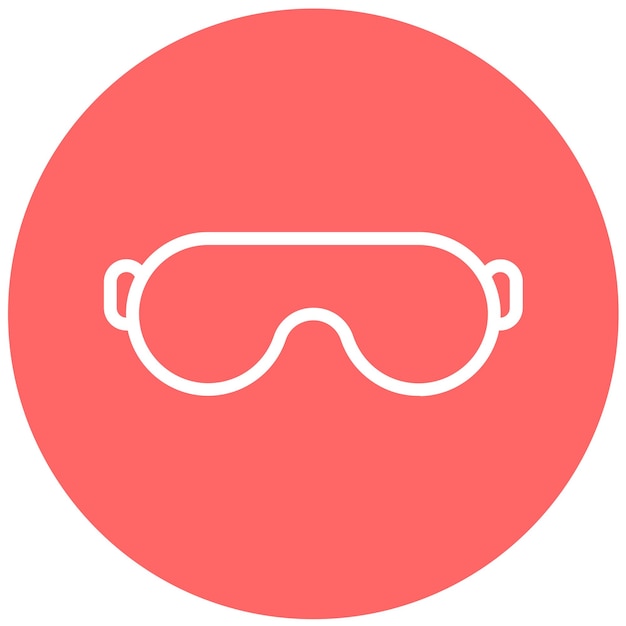 Vector estilo del icono de las gafas de seguridad de diseño vectorial