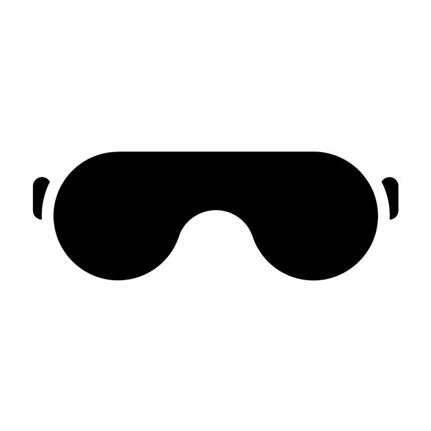 Estilo del icono de las gafas de seguridad de diseño vectorial