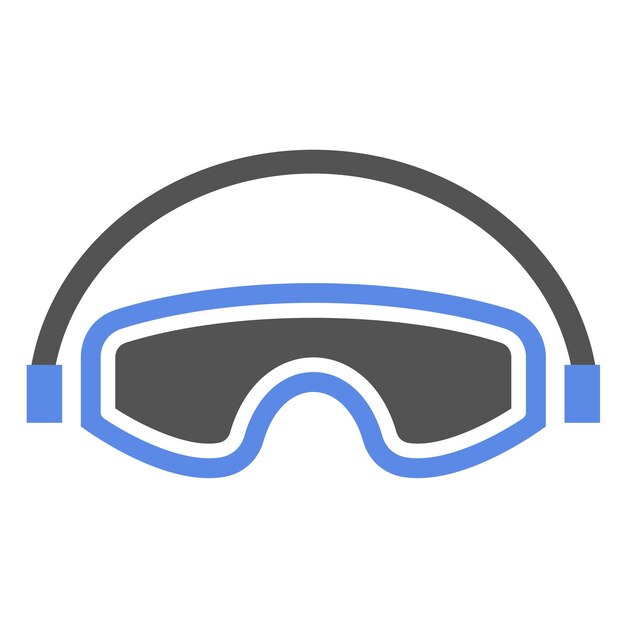 Estilo del icono de las gafas de seguridad de diseño vectorial