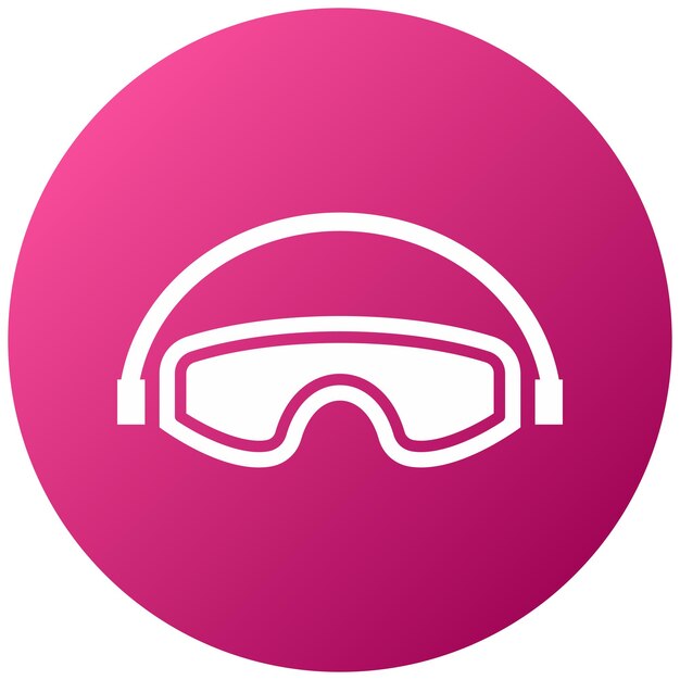 Estilo del icono de las gafas de seguridad de diseño vectorial