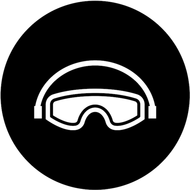 Estilo del icono de las gafas de seguridad de diseño vectorial