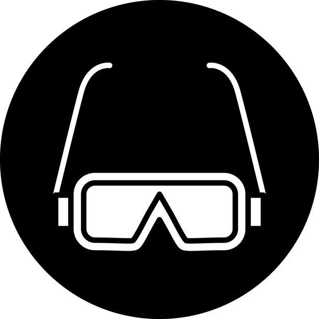 Estilo del icono de las gafas de seguridad