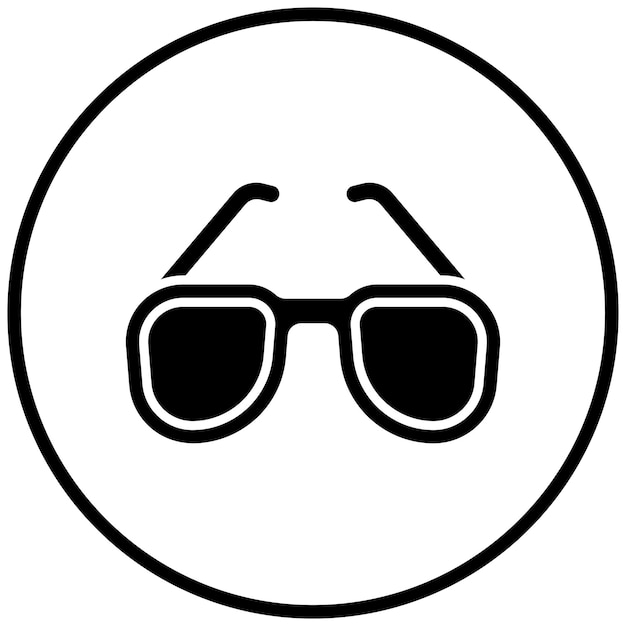 El estilo del icono de las gafas de sol