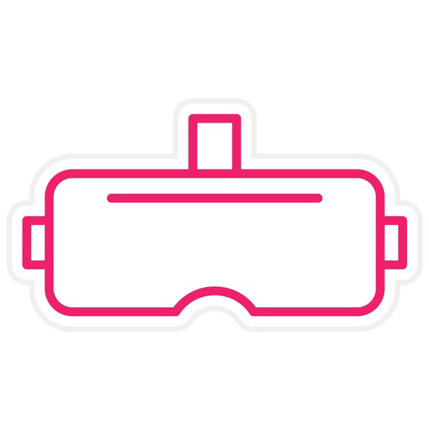 Vector estilo del icono de las gafas vr