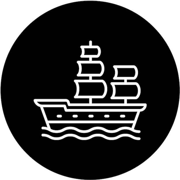Estilo del icono del galeón