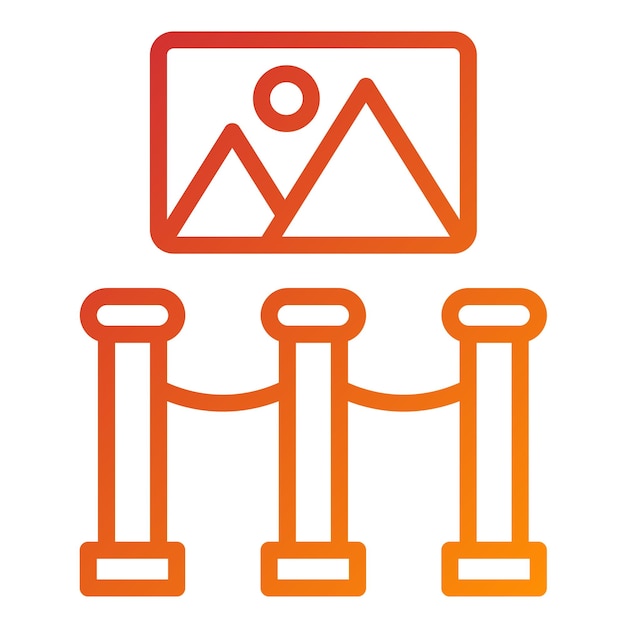 Estilo de icono de la galería de arte de diseño vectorial