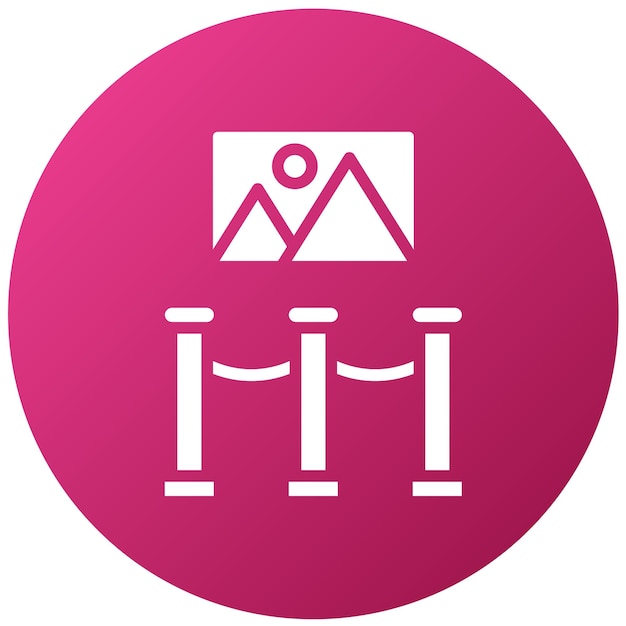 Estilo de icono de la galería de arte de diseño vectorial