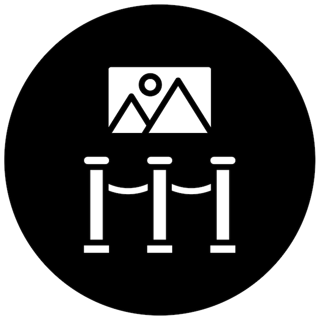 Estilo de icono de la galería de arte de diseño vectorial