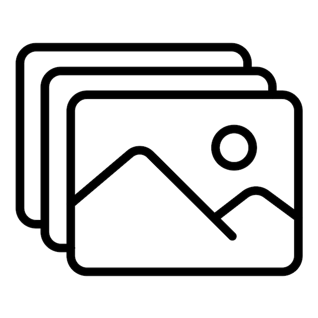 Estilo de icono de la galería de diseño vectorial