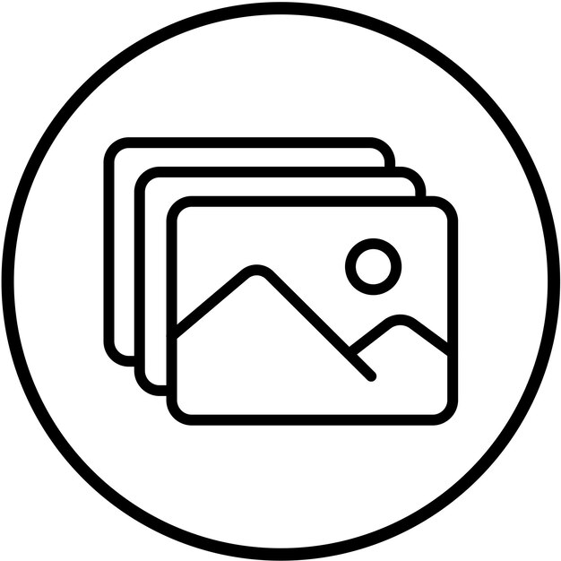 Estilo de icono de la galería de diseño vectorial