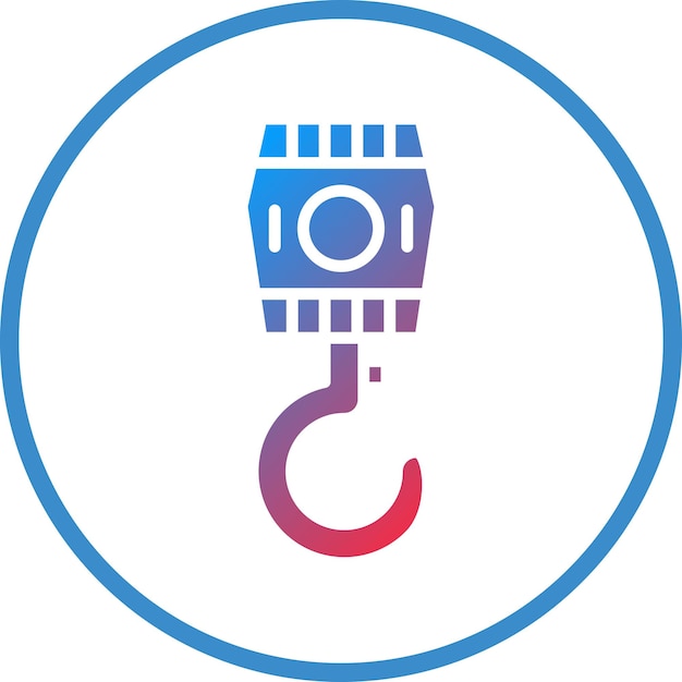 Estilo del icono del gancho de la industria