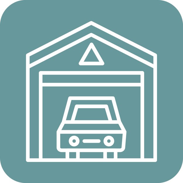 Estilo de icono de garaje de automóviles de diseño vectorial