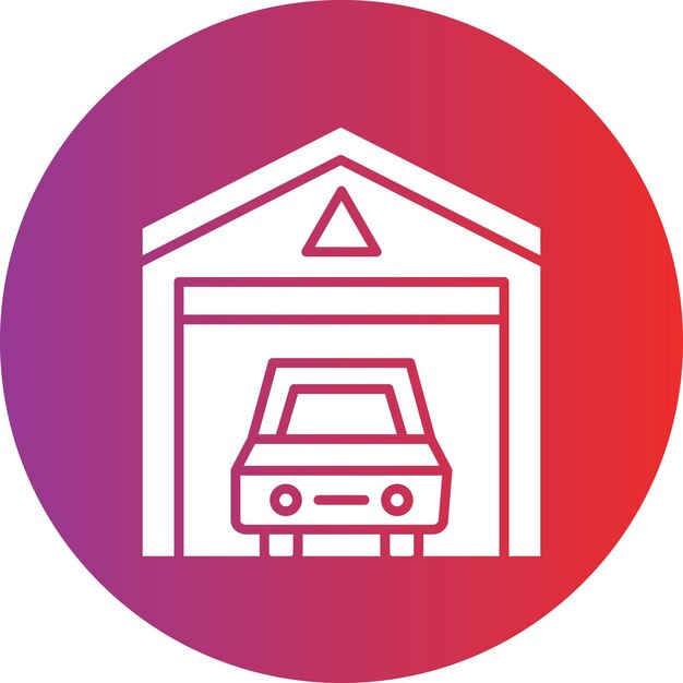 Estilo de icono de garaje de automóviles de diseño vectorial
