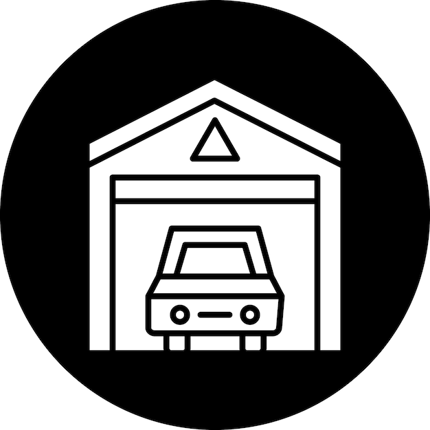 Estilo de icono de garaje de automóviles de diseño vectorial