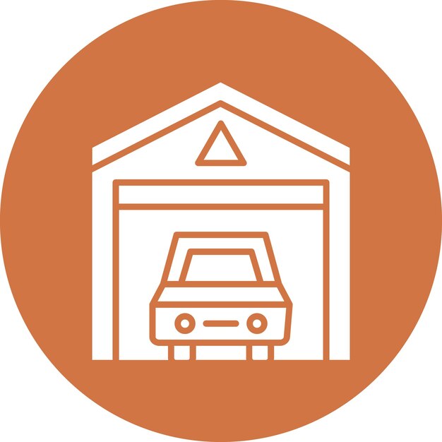 Estilo de icono de garaje de automóviles de diseño vectorial