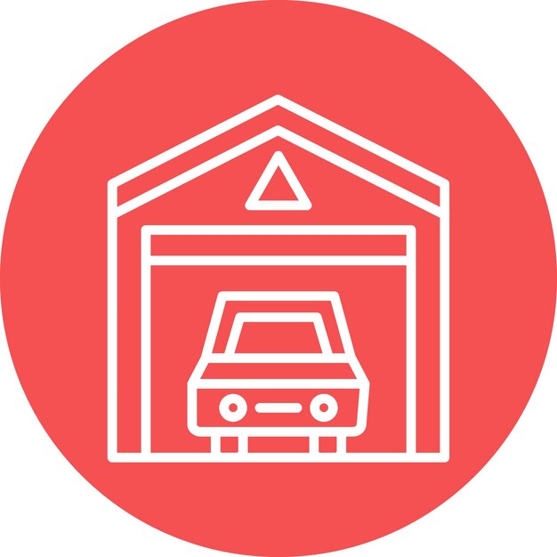 Estilo de icono de garaje de automóviles de diseño vectorial