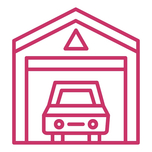 Estilo de icono de garaje de automóviles de diseño vectorial