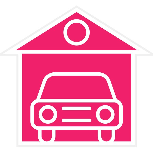 Estilo de icono de garaje de automóviles de diseño vectorial