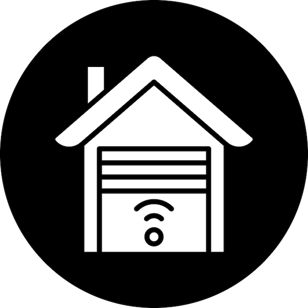 Estilo de icono de garaje inteligente de diseño vectorial