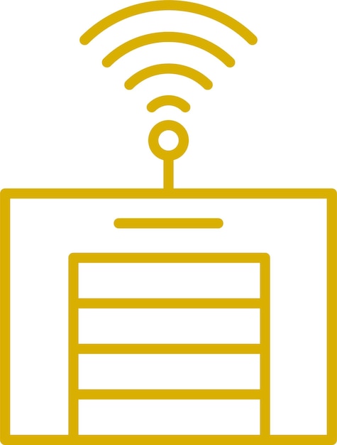 Estilo de icono de garaje inteligente de diseño vectorial