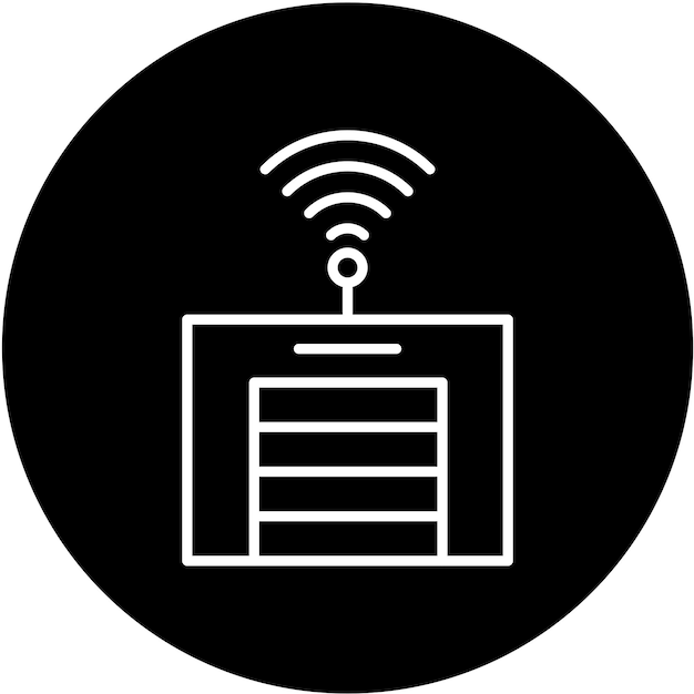 Estilo de icono de garaje inteligente de diseño vectorial