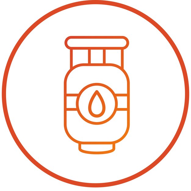 Estilo del icono de gas de diseño vectorial