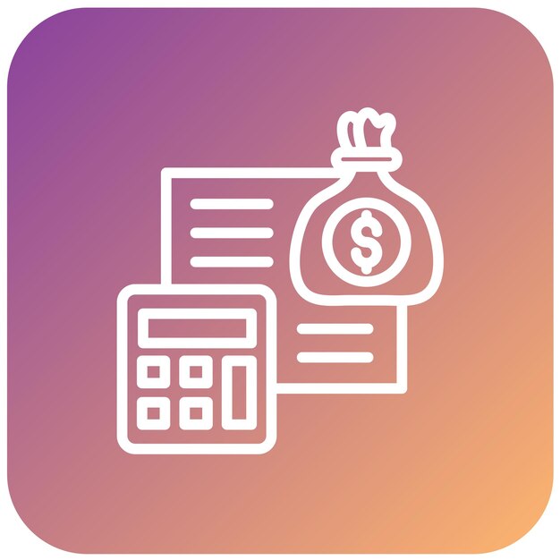 Estilo del icono de gasto de diseño vectorial