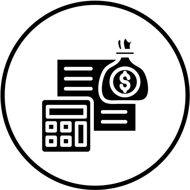 Estilo del icono de gasto de diseño vectorial
