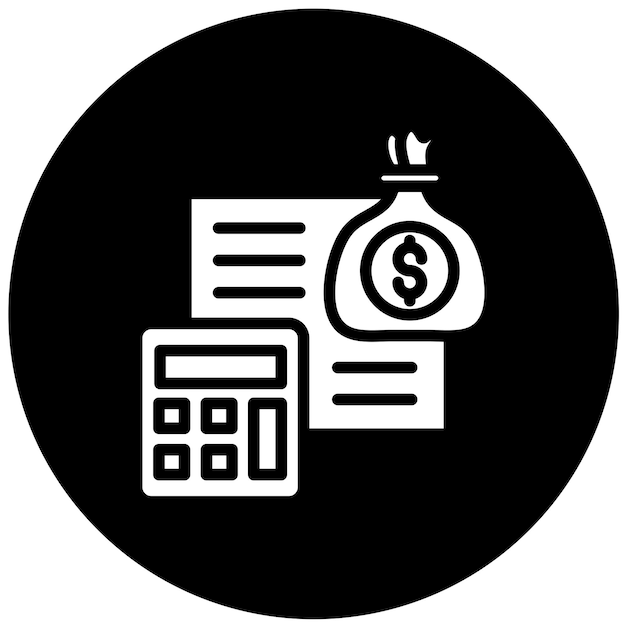 Estilo del icono de gasto de diseño vectorial