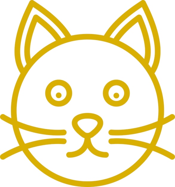 Estilo del icono de gato de diseño vectorial