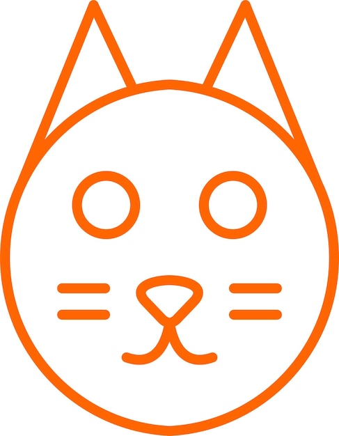 Estilo del icono de gato de diseño vectorial