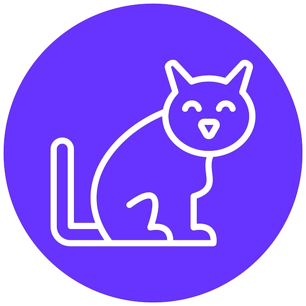 Estilo del icono de gato de diseño vectorial