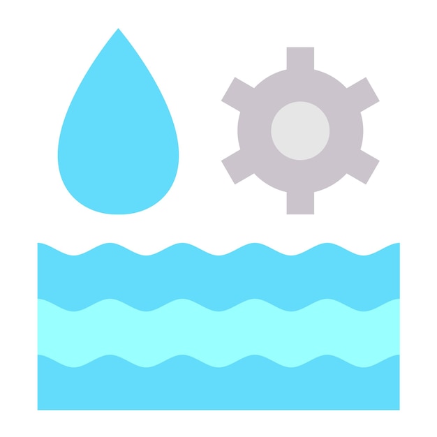 Vector estilo del icono de gestión del agua