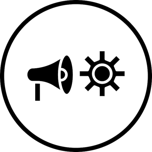Estilo de icono de gestión de campañas de diseño vectorial