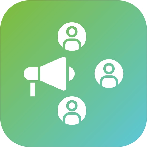 Estilo de icono de gestión de campañas de diseño vectorial