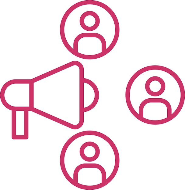 Estilo de icono de gestión de campañas de diseño vectorial