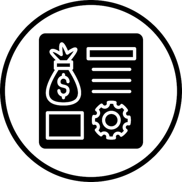 Estilo de icono de gestión de cartera de diseño vectorial