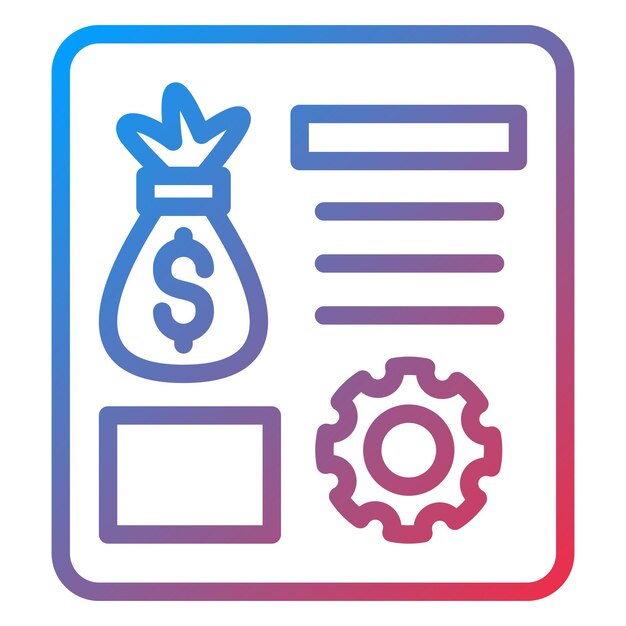 Estilo de icono de gestión de cartera de diseño vectorial