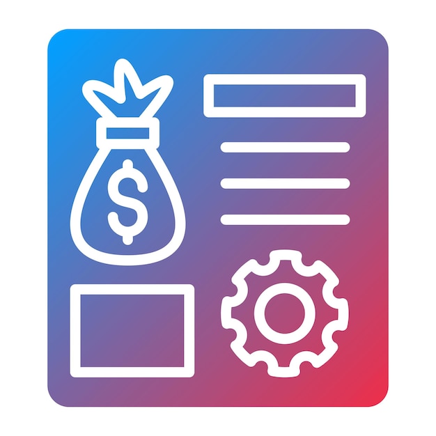 Estilo de icono de gestión de cartera de diseño vectorial
