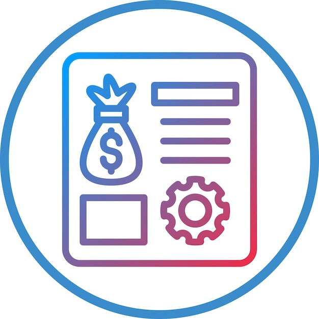 Estilo de icono de gestión de cartera de diseño vectorial