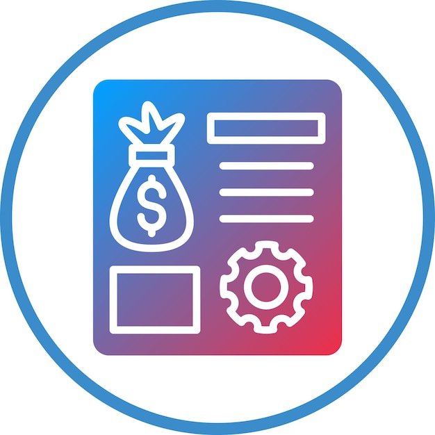 Estilo de icono de gestión de cartera de diseño vectorial
