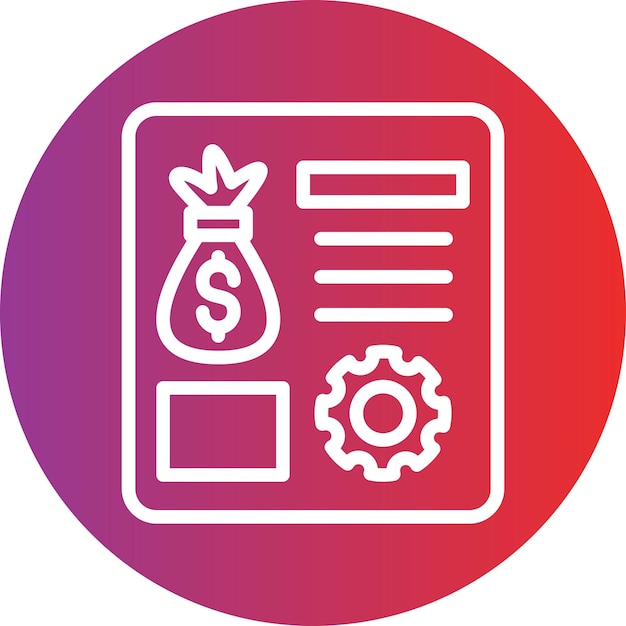 Estilo de icono de gestión de cartera de diseño vectorial