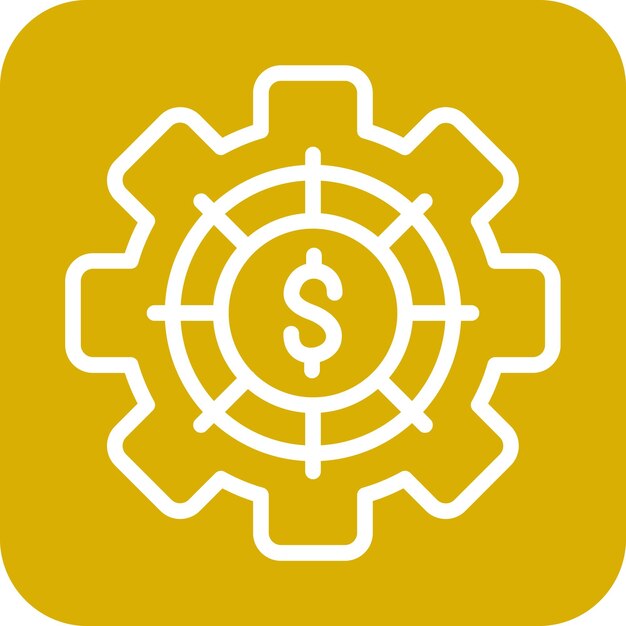 Estilo del icono de gestión de costes de diseño vectorial
