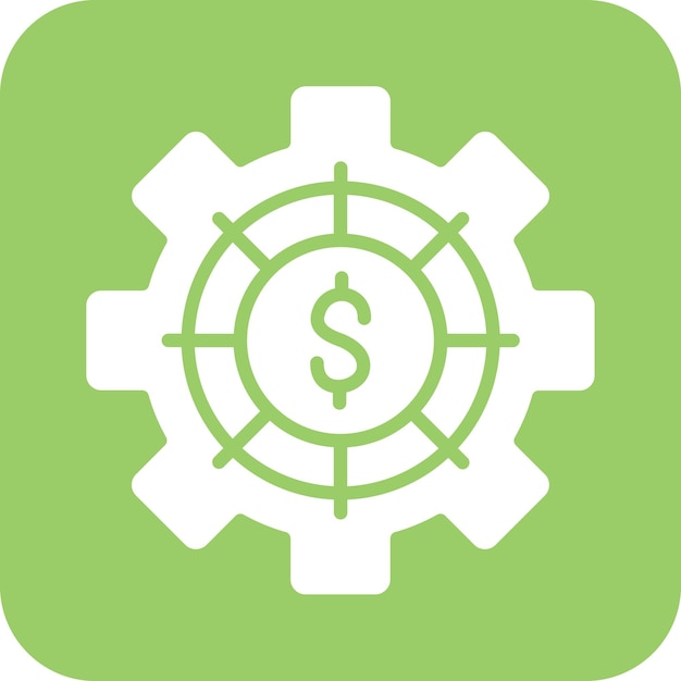 Estilo del icono de gestión de costes de diseño vectorial