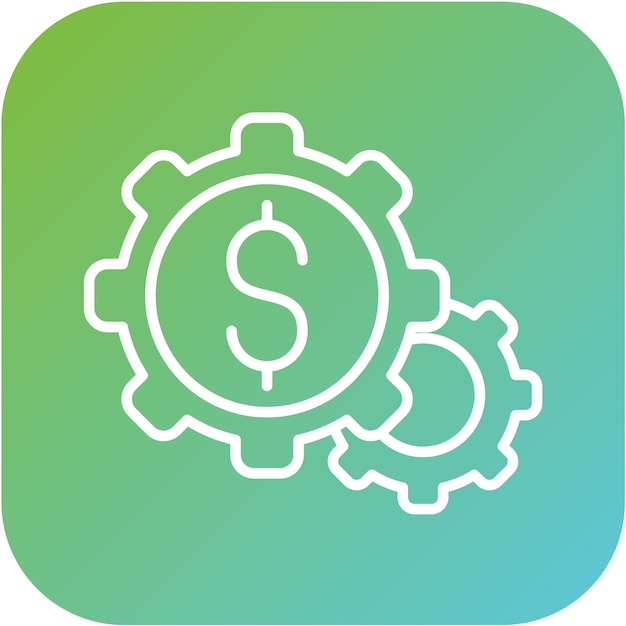 Estilo del icono de gestión de costes de diseño vectorial