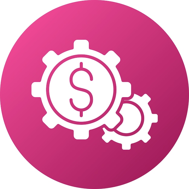Estilo del icono de gestión de costes de diseño vectorial