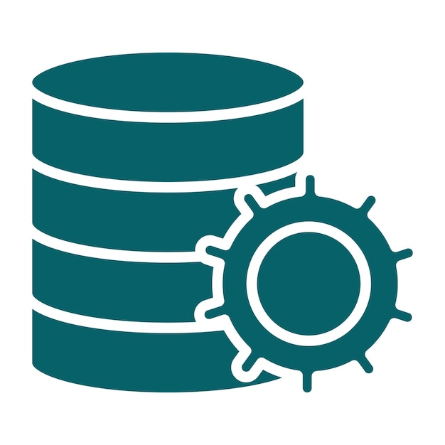 Estilo del icono de gestión de datos de diseño vectorial
