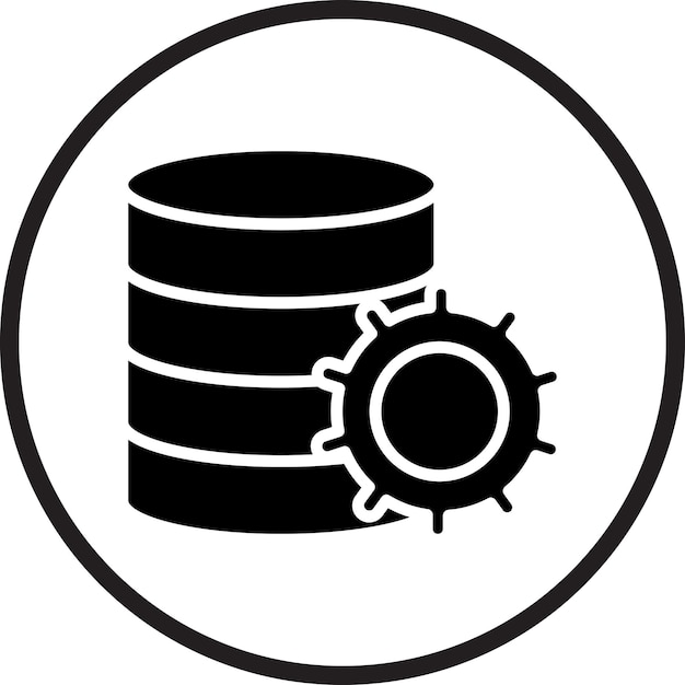 Estilo del icono de gestión de datos de diseño vectorial